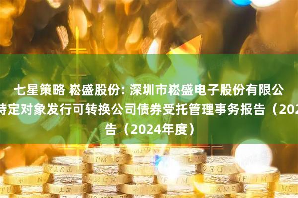 七星策略 崧盛股份: 深圳市崧盛电子股份有限公司向不特定对象发行可转换公司债券受托管理事务报告（2024年度）