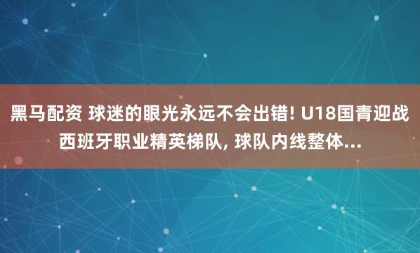黑马配资 球迷的眼光永远不会出错! U18国青迎战西班牙职业精英梯队, 球队内线整体...